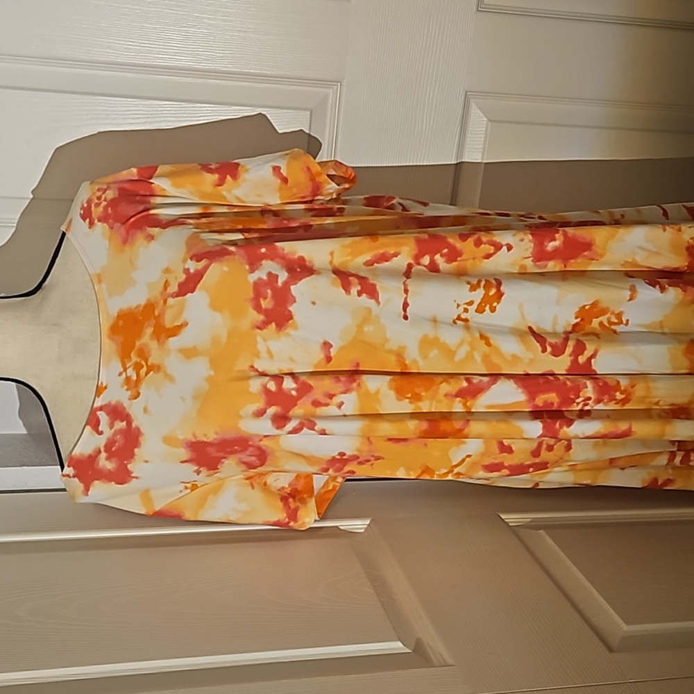 Allison Brittney Plus 1X Tie-dye Print Dress - Picture 2 of 6